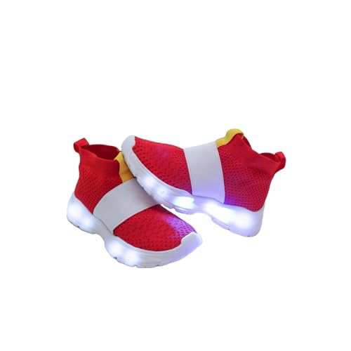 Sonic Light Up Shoes, Sonik Shoes for Boys and Girls with Light up LED Sole, Lightweight and Breathable Sonik Sneakers for Running and Walking, Toddler and Youth Sizes