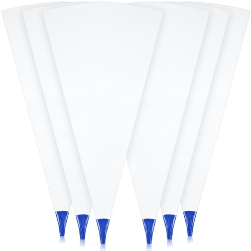 Gueevin 6 Pcs Tile Grout Masonry Mortar Bag with Molded in Tip 13 x 24 Inch Grout Bag for Tile Heavy Duty Tear Resistant Puncture Tip Cement Sealer for Installation Work (Blue)