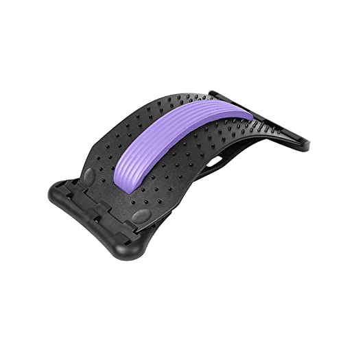 Back Stretcher, [4 Radian Settings Upgraded Version! ] Back Cracker For Pain Relief, 15" Board, Spine Deck Upper & Lower Lumbar Support Device, Back Popper Board For Lumbar Posture Correction (Purple) #TOP5
