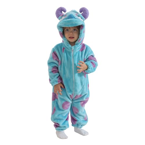 Unisex Baby Flannel Romper Animal Onesie For Toddler Costume Hooded Cartoon Outfit