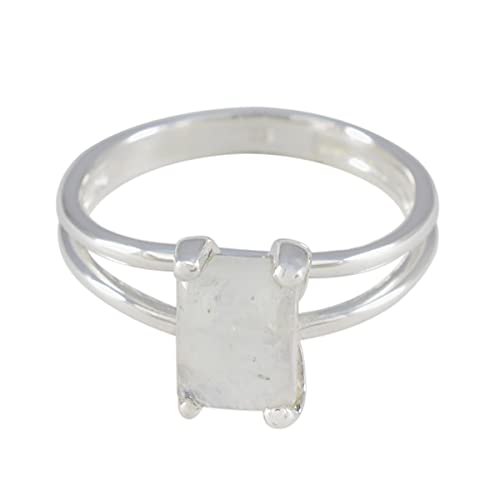 Bague en pierres précieuses pour filles et garçons style octogone