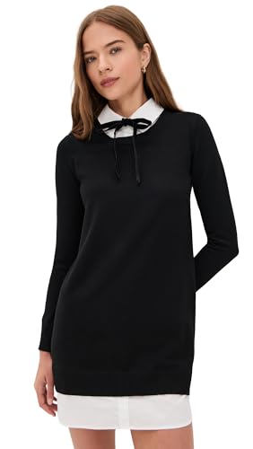 English Factory Women's Combo Shirtdress, Black...