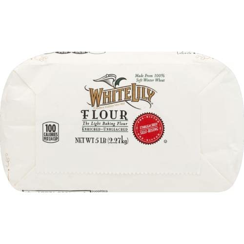 White Lily Unbleached SelfRising Flour, 5lb Bags (2Pack)