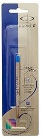 Parker QuinkFlow - Recambio de tinta azul (punta media, 2 unidades)