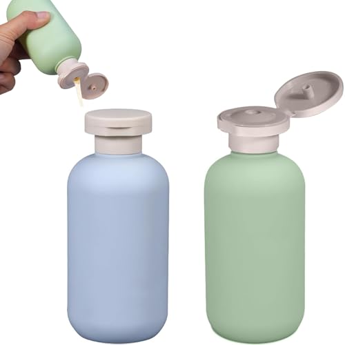 Zhejia シャンプーボトル 2本セット 200ml 旅行用 詰め替えボトル【おしゃれ シンプル 使い回し】詰め替え容器 大容量 漏れない特殊構造 密封性 持ち運び 化粧水/乳液/コンディショナー/ボディソープ 収納 浴室 洗面所 出張用 男女兼用 (パ