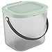Produktbild Rotho Albula Waschmittelbehälter 6l mit Deckel, Kunststoff (PP recycelt) , türkis/transparent, 6l (23.5 x 20.0 x 20.8 cm)