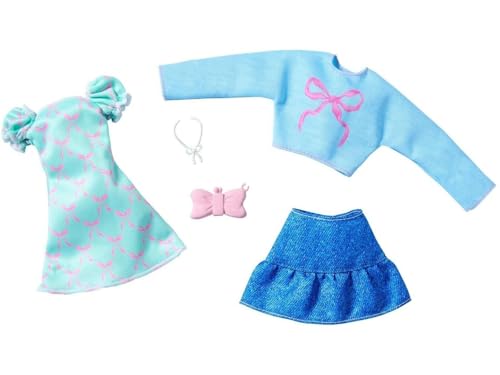 Image of Barbie Fashion 2-Packs - Rose -- 2 Outfits & 2 Accessories Doll, Gift for 3 to 8 Year Olds