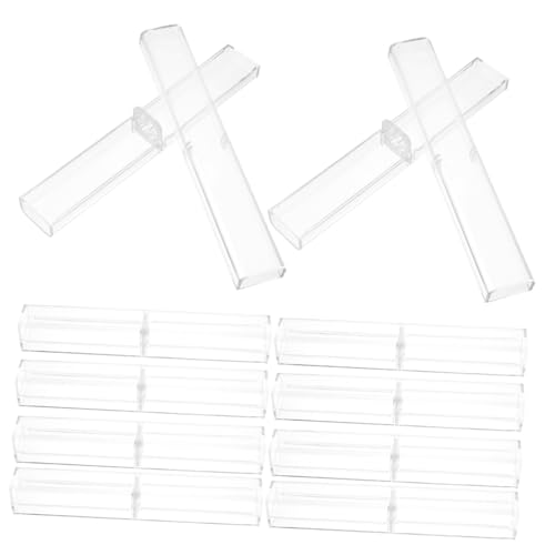 Boîte stylo transparente plastique rigide NUOBESTY lot de 50 étuis