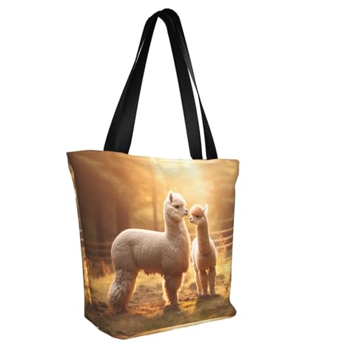 I Love Alpacas Print Comfortable Shoulder Bag Summer HandbagTravel Beach Work Daily Use Versatile Carry2