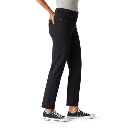 Levi Strauss Signature Women's Totally Shaping Ultimate Pull-On Ankle Straight Jean Mid-Rise Stretch Denim (Also Available in Plus), (New) Noir, 14 Long3