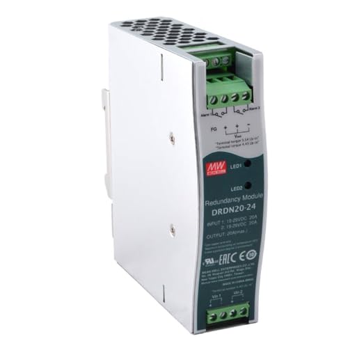 Módulo de redundancia DRDN20-24 de 24V y 20A para riel DIN en cuadros eléctricos
