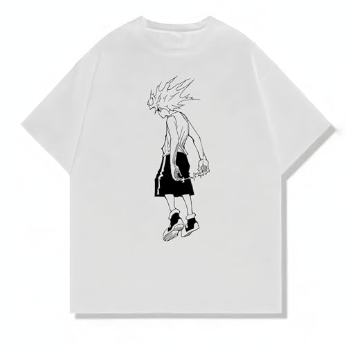 Anime, Hunter x Kilua Tee, Unisex Vintage Y2K Oversized Graphic T-Shirt, Streetwear Grunge Style, Retro Aesthetic Design