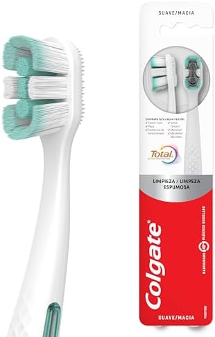 Colgate Cuidado Bucal Cepillo Dental Total Limpieza Espumosa 2 piezas