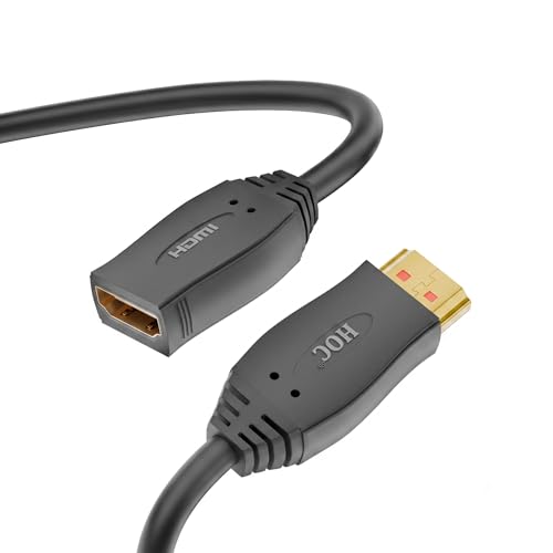 Image of HOC HHEX-0.5L High-Speed Male to Female HDMI Extension Cable - 1.6 Feet