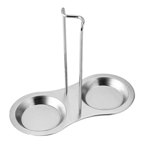 KICHOUSE Pot Lid Stand Soup Spoon Stand Cutlery Organiser with Lid Kitchen Organizer Holder Party Utensils Utensil Rest Spoons Silverware Cooking Rack Steel Can Dining Soup Spoon Rest
