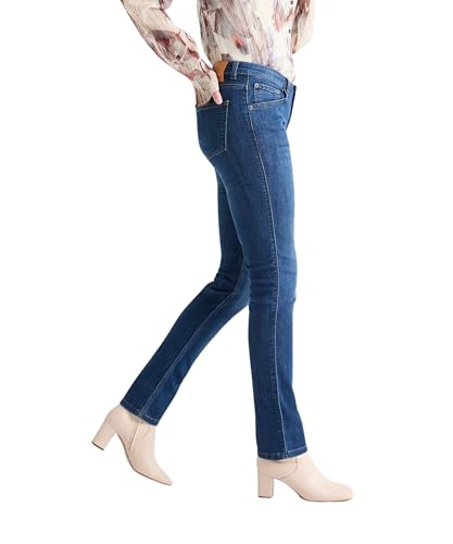 DU/ER Women's Performance Denim Mid Rise Slim Straight3