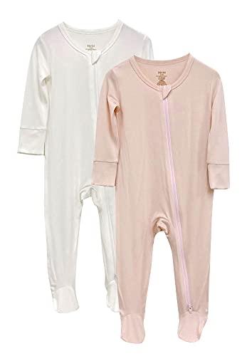 Image of Baby Footed Pajamas - Baby Infant Boys Girls One Piece Romper - Sleep 'N Play PJ - Viscose from Bamboo