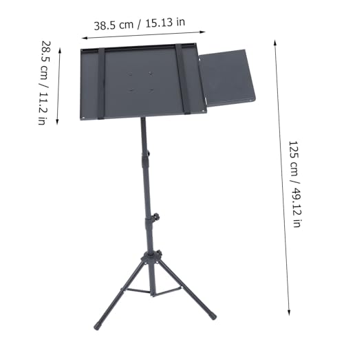 Support de projecteur métal trépied pour ordinateur noir - 2