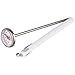 TOYANDONA Thermomètre de Poche à Lecture Instantanée Thermomètre de Poche pour Les Boissons Au Café Mousse de Lait Au Chocolat Thermomètre de Cuisine en Acier Inoxydable Blanc