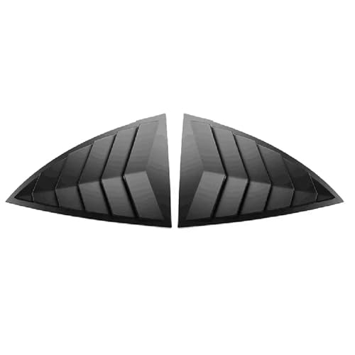 Compatible With Tesla Model 3 2024 2PCS Carbon Fiber Rear Car Window Shutter Cover Louver Side Vent Trim Triangle Auto Accessori