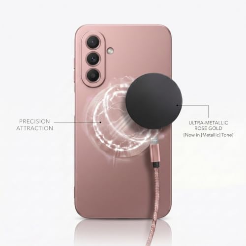 Image of amazon basics Premium Mag-Safe Case for Samsung Galaxy A57 5G | Shockproof & Anti-Scratch Cover | Soft Silicone with Wireless Charging | Camera Lens Guard - Rose Gold