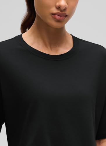 Image of CRZ YOGA Pima Cotton High Neck Crop T-Shirt