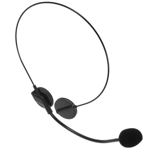 TOVINANNA Auriculares Falsos de Cantante de Plástico para Cosplay Micrófono de Diadema Adultos Accesorio Ligero para Fiestas de Disfraces y Halloween Juego de Auriculares Falsos