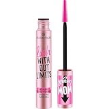 Essence Cosmetics MÁSCARA WITHOUT LIMITS EXTREME LENGTHENING & VOLUME, de larga duración, dar volumen, Ultranegro, alargar, 13 ml