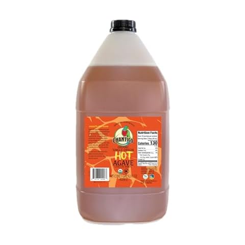 Chantico Agave Sweetener (Hot Agave, 1 Gallon Jug, 5.6kg) Organic Natural Sugar Substitute with a Premium Food Taste - Stevia Alternative and Honey Replacement Cover