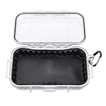 19x12x5cm/7.5x4.7x2.0in Shockproof Waterproof Boxes, Water Sports Airtight Case Hard Shell Survival Box Tackle Organizer Kayak Dry Box Outdoor Dry Airtight Case for Camping (Transparent)