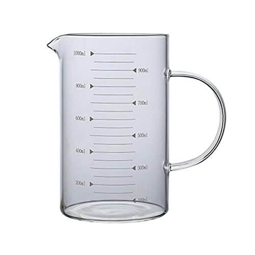 LMJ 1000/500/350 ML Haute Tasse à mesurer en Verre borosilicaté résistant à la température Outils de Mesure Cuisine Restaurant Cover