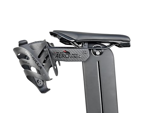XLAB AERO Carbon Wing System Gorilla Rear Hydration with HIGH Grip Cages for Triathlon Road and Mountain Bikes (Matte Black Cage)