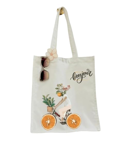Ame Libre Cotton Tote Bag for Women | Printed Canvas Shoulder Tote with Magnetic Closure and Inner Pocket for Work, College, Shopping and Travel-image-5