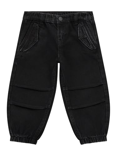GUESS Boys' Black Denim Parachute Fit Pant