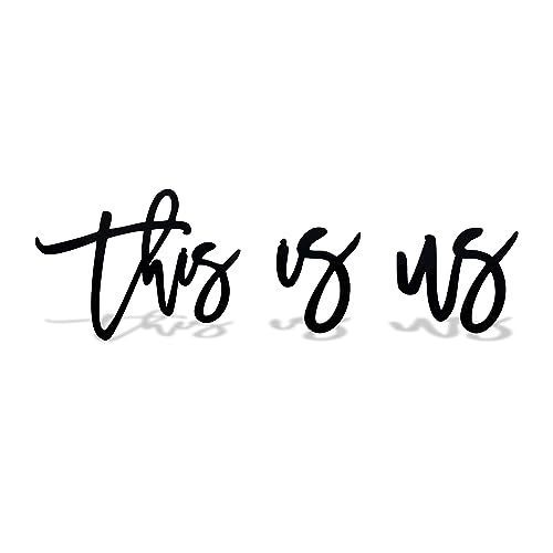 This Is Us Wall Decor Wooden Acrylic This Is Us Signs For Home Decor Wall Family Wall Decor For Farmhouse Room, Living Room, Kitchen Dining Room, Bedroom, 26.3'' × 7.87'' Black