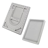 LALADEFIEE Planche de Conception de Perles Plateau à Bijoux Lot de 2 Plastique Solide Rai...