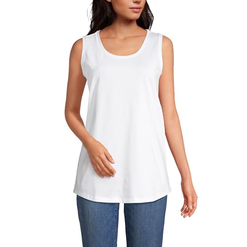 Lands' End Women's American-Grown Supima Cotton Tunic Tank Top
