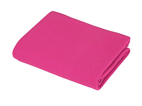 Image of American Baby Company Supreme 100% Natural Cotton Fitted Crib Sheet 52 inch x 28 inch, Enhanced Thickness for Soft, Breathable & Hypoallergenic Jersey Comfort, Fuschia, Neutral for Boys & Girls