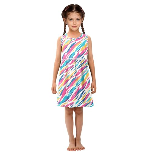 KLL Camouflage Pattern Trendy Style Girls Dressy Dresses Casual Beach Sundress Summer Clothes O Neck4