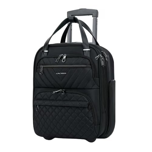 Bolsa/Mala de Mão K7651NX com Rodinhas, Multifuncional para Viagens, Compacta e Resistente, Compartimentos Inteligentes para Roupas e Acessórios, Design Moderno e Prático, Preto