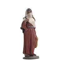 Figure Presepe Pastori E Cane 11cm - Serie Di Jos&eacute; Luis Mayo, Resina E Alabastro