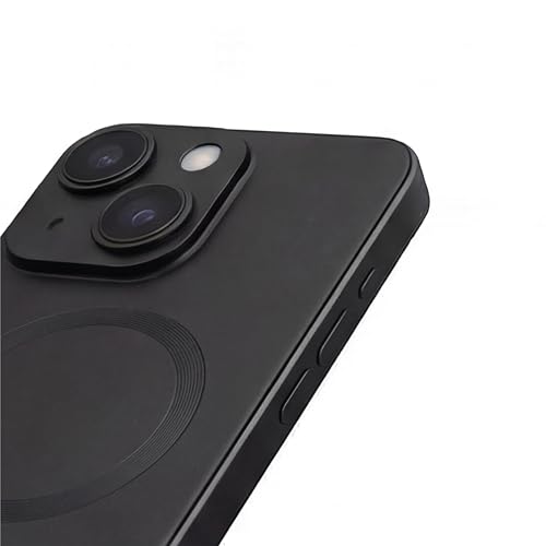 Image of amazon basics Premium Mag-Safe Case for iPhone 15 | Shockproof & Anti-Scratch Cover | Soft Silicone with Wireless Charging | Camera Lens Guard - Black