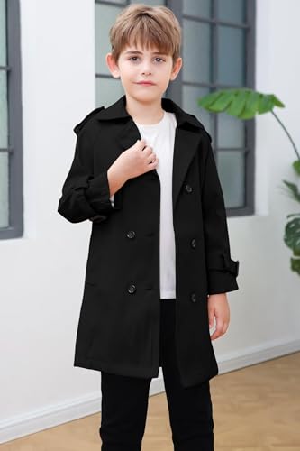 Image of Cromoncent Kids Rain Jacket, Raincoats Lightweight Waterproof Trench Coat for Boys Girls