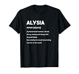 alysia reiner instagram Questa divertente maglietta Alysia è l'idea regalo perfetta per chiunque di nome Alysia. Camicia personalizzata con nome personalizzato per le donne. Divertente maglietta Alysia Name Definition presente.