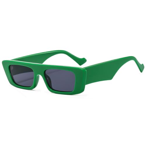Lunettes de soleil rectangles rétro et carrées vintage noires UV400