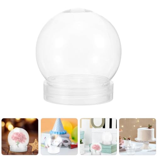 8 Peças Garrafa De Bola De Neve Transparente Máquina De Chicletes Dispensador De Doces Globos De Águ