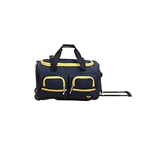 Amazon.com | Rockland Rolling Duffel Bag, Black, 22