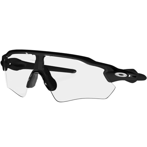 Oakley Mens OO9208 Radar EV Path Rectangular Sunglasses, Matte Black/Clear, 38 mm