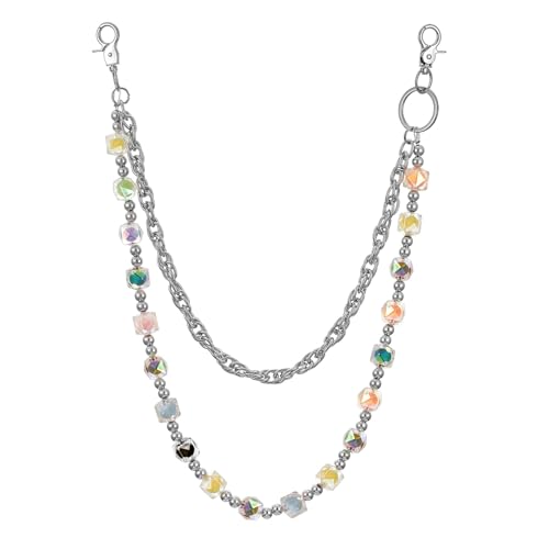 AtoposVita Double Layered Colorful Candies Cube Beaded Bag Charm for Women