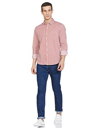 Image of Levi's Men's Cotton Striped Slim Fit Shirt